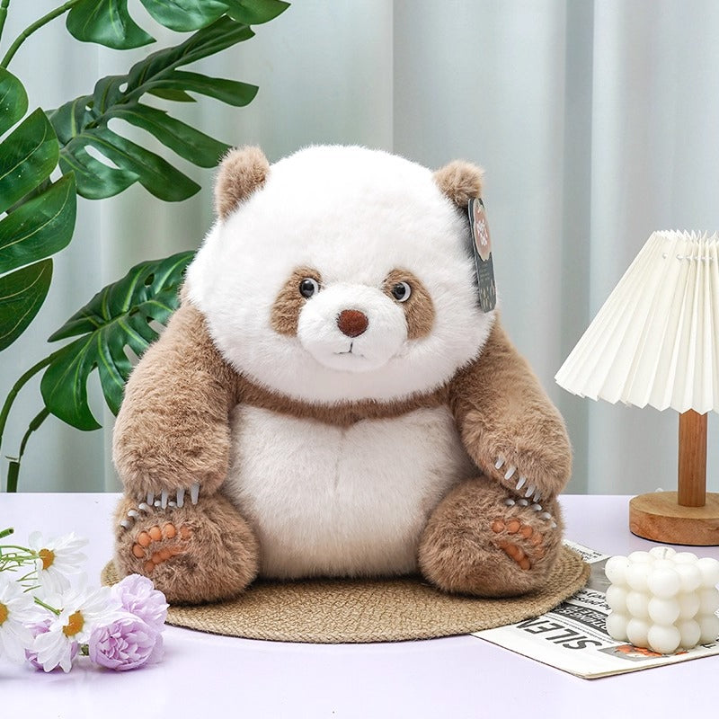 The Official "Mooda" Plush，Brown Panda Plush Toy – 30cm Lifelike Soft Stuffed Animal