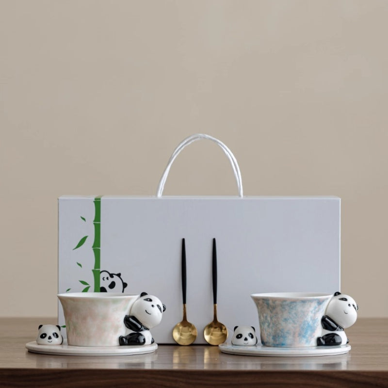 Ceramic Panda Tea & Coffee Cup Set with Saucer