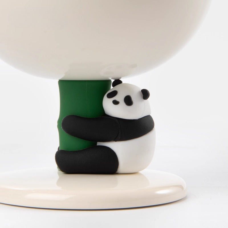 Panda Stemmed Mug (325 ml / 11 oz) – Hugging Panda Base & Splash-Resistant Lid