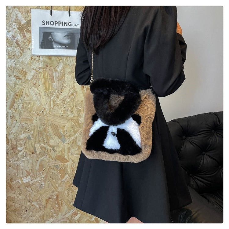 Plush Panda Shoulder & Hand Bag
