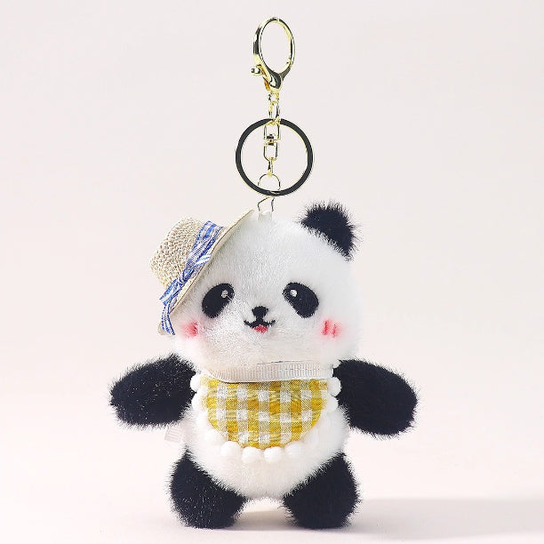 Panda Plush Charm Keychain - Cute Bag & Phone Accessory