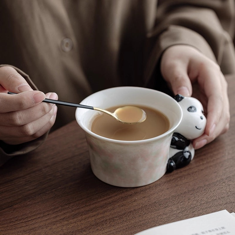 Ceramic Panda Tea & Coffee Cup Set with Saucer