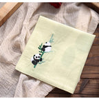 Embroidered Panda Baby Wrap Napkin – Soft Cotton Cloth for Baby Care & Gentle Daily Use