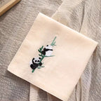 Embroidered Panda Baby Wrap Napkin – Soft Cotton Cloth for Baby Care & Gentle Daily Use