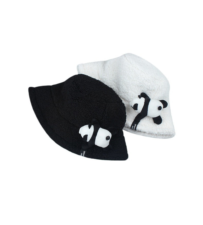 Panda Plush Bucket Hat – Cozy & Cute Winter Essential