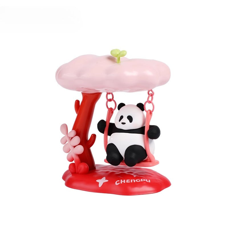 Happy Swinging Panda Dashboard Ornament | Cute Kawaii Car Decor