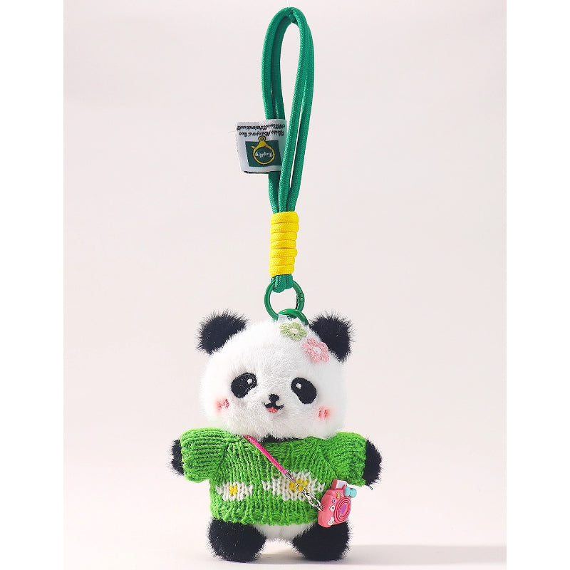 Panda Plush Charm Keychain - Cute Bag & Phone Accessory