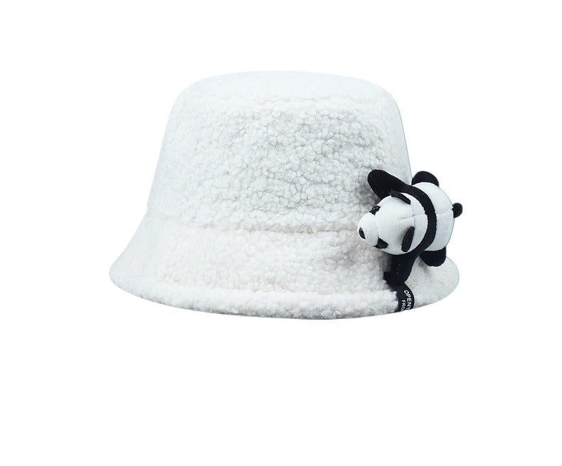 Panda Plush Bucket Hat – Cozy & Cute Winter Essential