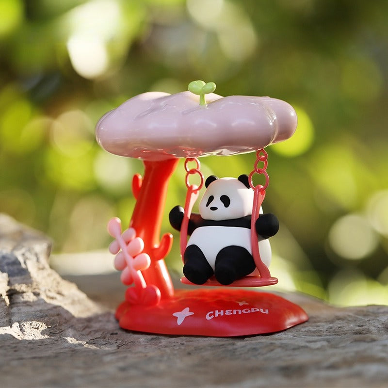 Happy Swinging Panda Dashboard Ornament | Cute Kawaii Car Decor