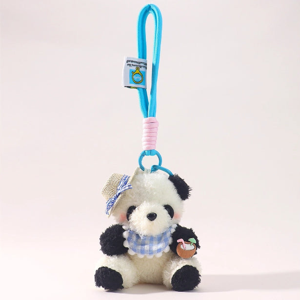 Panda Plush Charm Keychain - Cute Bag & Phone Accessory