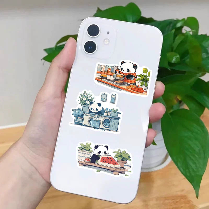 Panda Sticker Pack – Waterproof Vinyl Decals (Laptop • Phone • Bottle)
