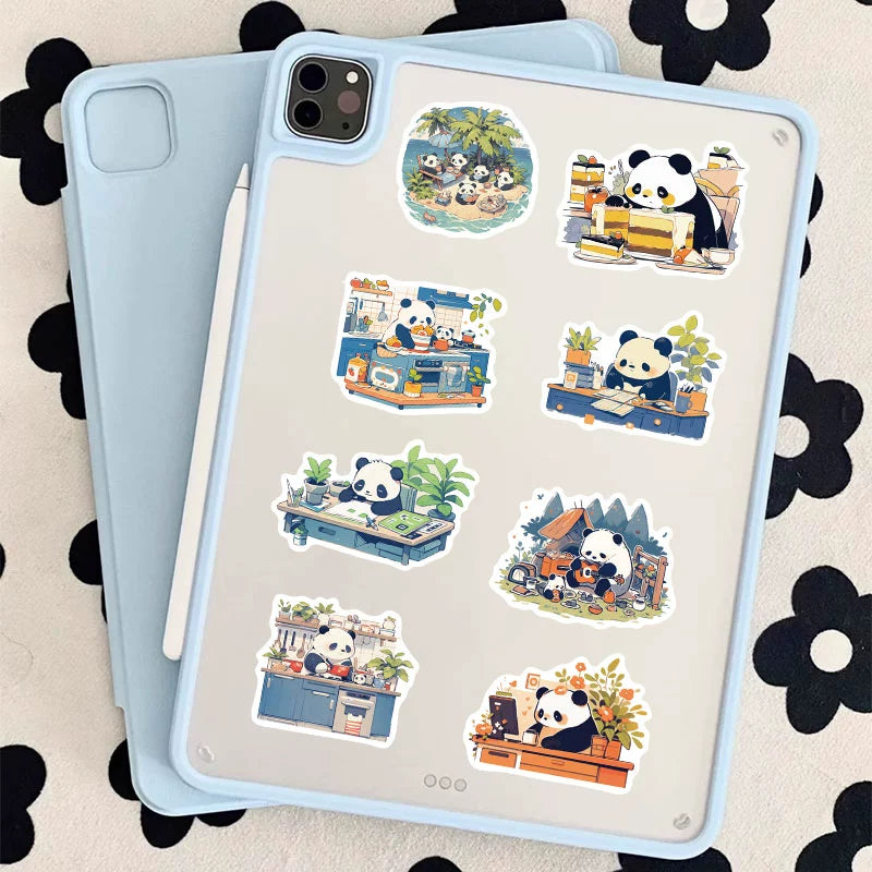 Panda Sticker Pack – Waterproof Vinyl Decals (Laptop • Phone • Bottle)