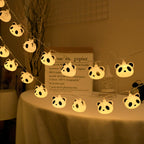 Panda String Lights – Warm White Kawaii Fairy Lights (10–80 LEDs)