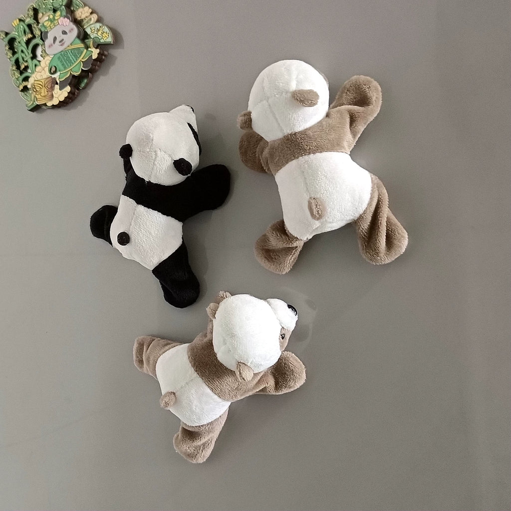The "Lazy Hanger" Magnetic Plush Panda – 3D Fuzzy Fridge Magnet & Decor (12cm)