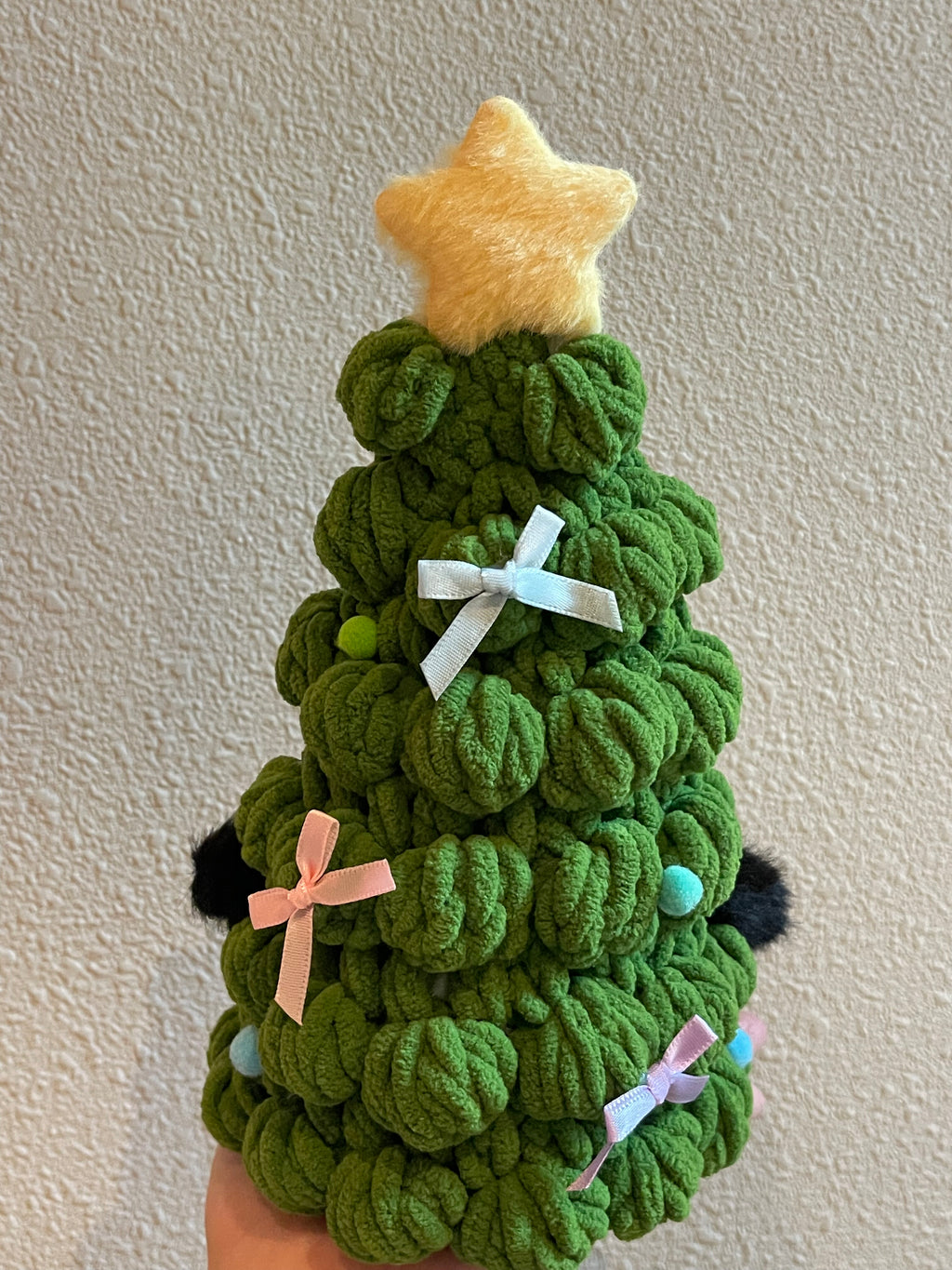 Panda Christmas Tree Plush – Kawaii Holiday Desk Buddy (Green/white/Pink/Pastel)