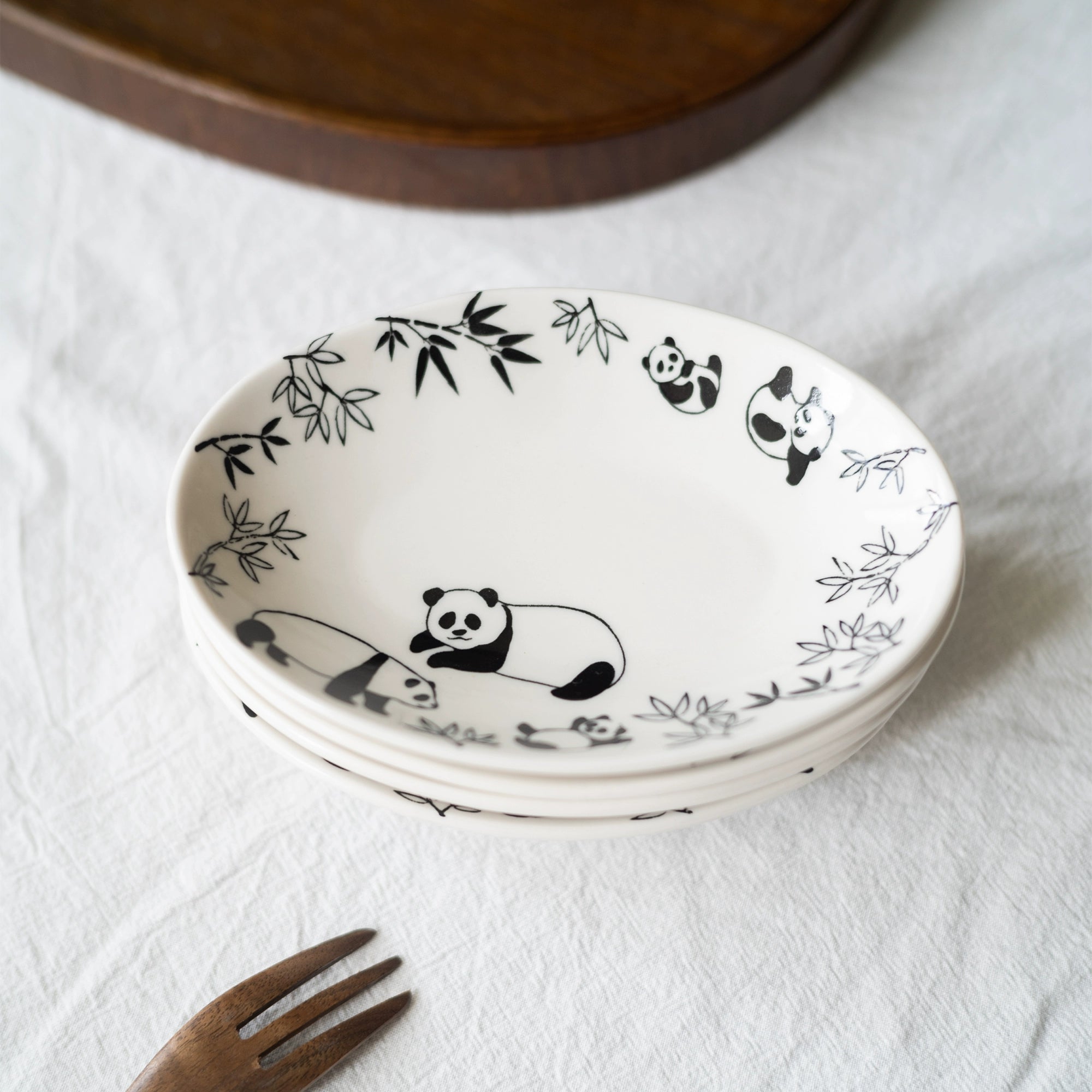 Panda Bamboo Oval Plate