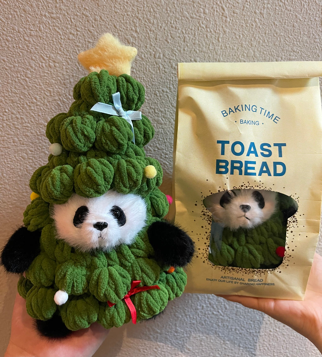 Panda Christmas Tree Plush – Kawaii Holiday Desk Buddy (Green/white/Pink/Pastel)