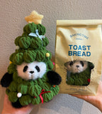 Panda Christmas Tree Plush – Kawaii Holiday Desk Buddy (Green/white/Pink/Pastel)