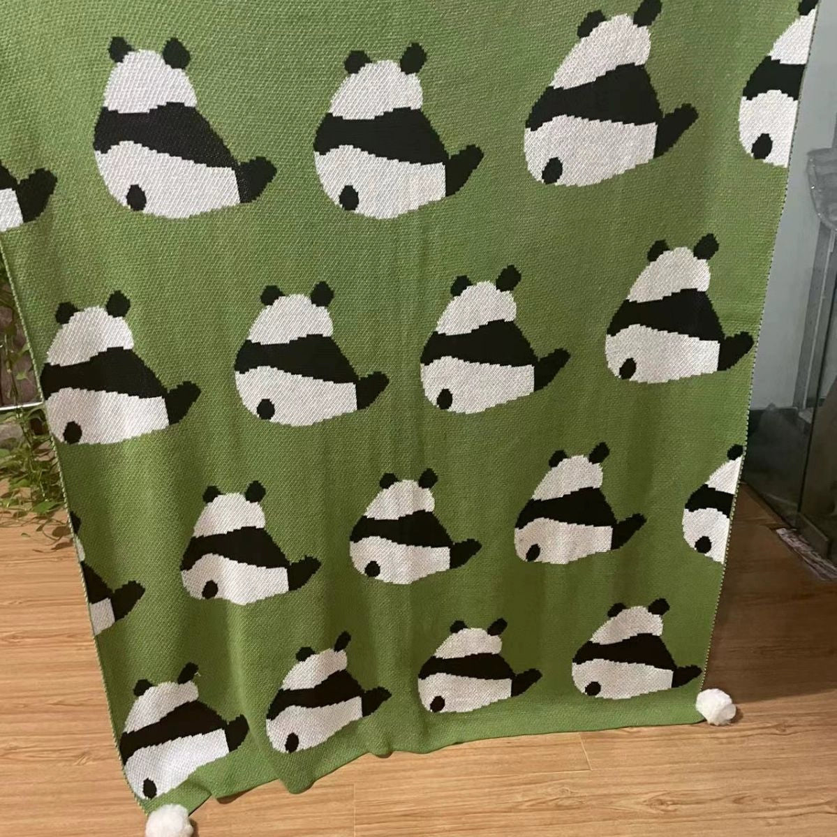 Cozy Panda Knit Blanket – Soft, Warm & Kawaii Home Throw