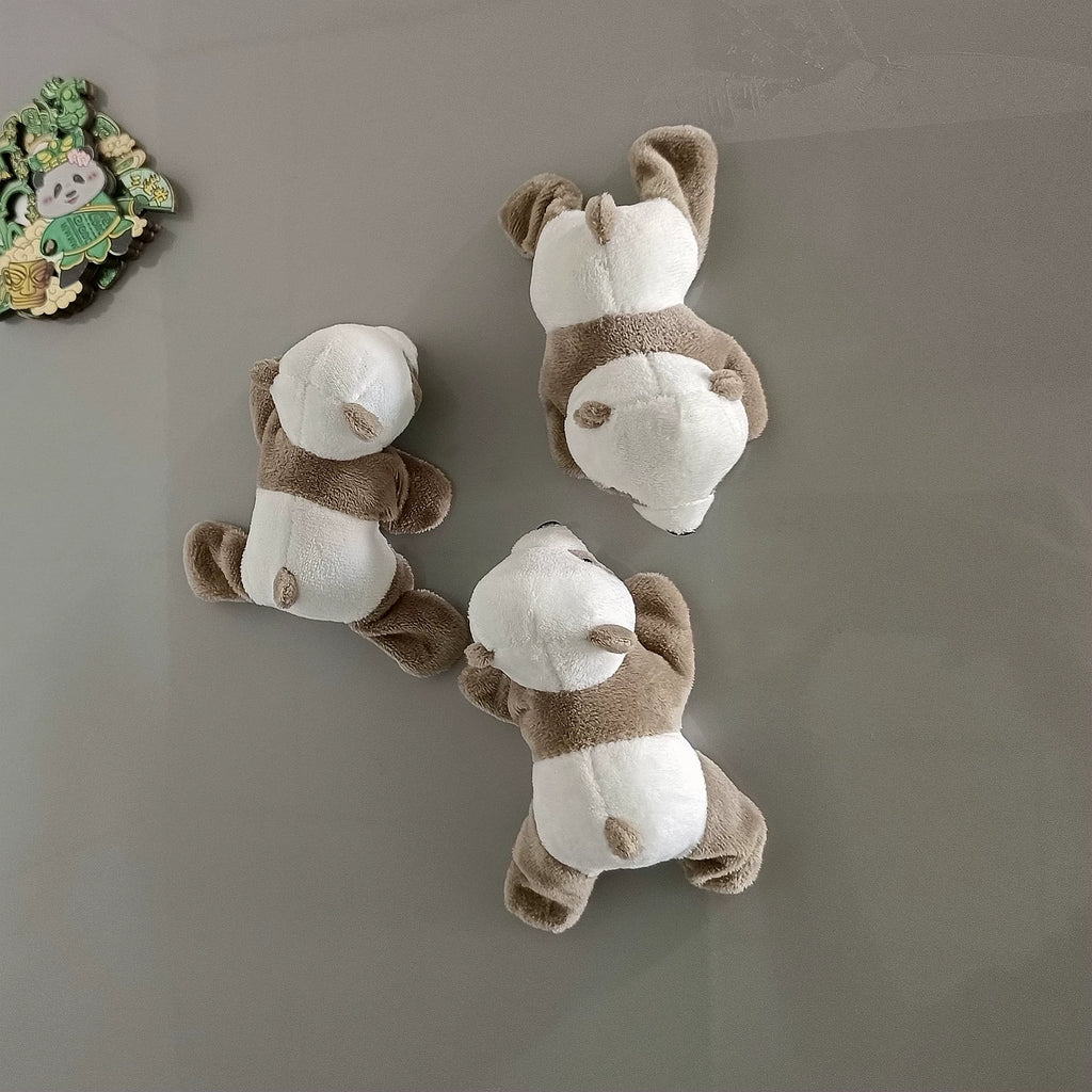 The "Lazy Hanger" Magnetic Plush Panda – 3D Fuzzy Fridge Magnet & Decor (12cm)