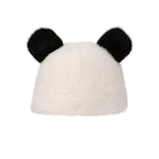 Panda Plush Hat with Cute Ear Accents