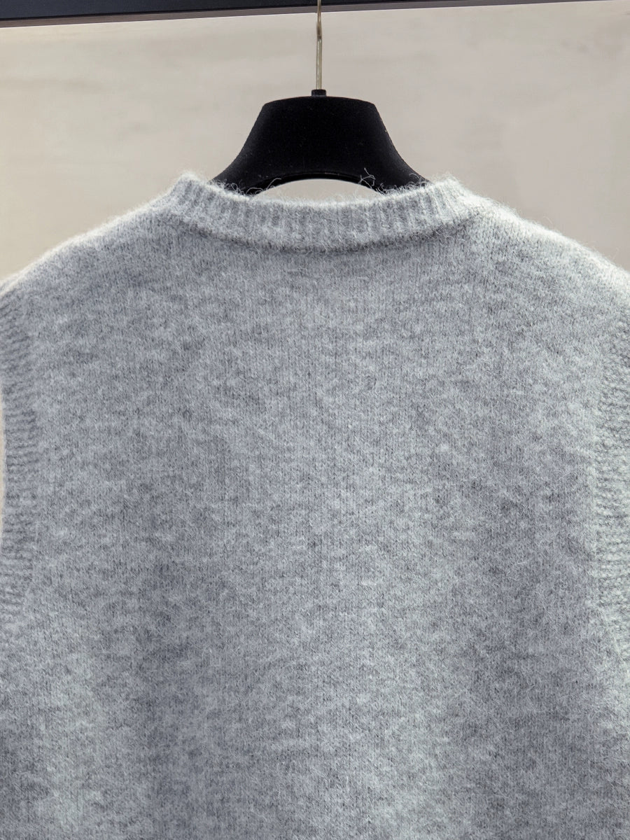 Panda Knit Vest – Fuzzy Sleeveless Sweater