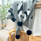Cozy Panda Knit Blanket – Soft, Warm & Kawaii Home Throw