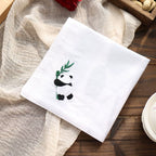 Embroidered Panda Baby Wrap Napkin – Soft Cotton Cloth for Baby Care & Gentle Daily Use