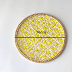 Handmade Natural Rattan Woven Round Placemat (Bamboo) – Coaster / Tea Tray Sizes