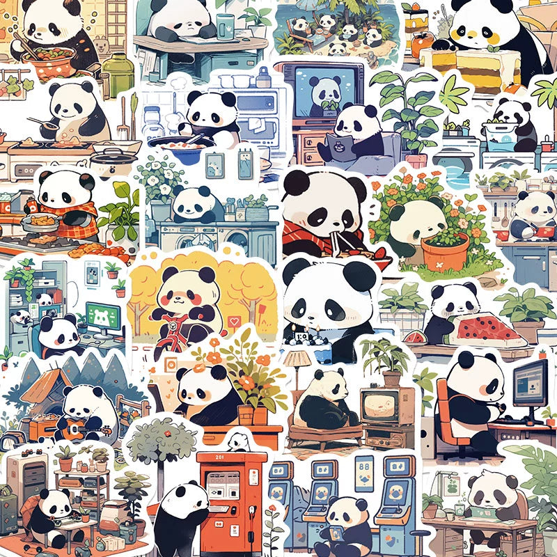 Panda Sticker Pack – Waterproof Vinyl Decals (Laptop • Phone • Bottle)