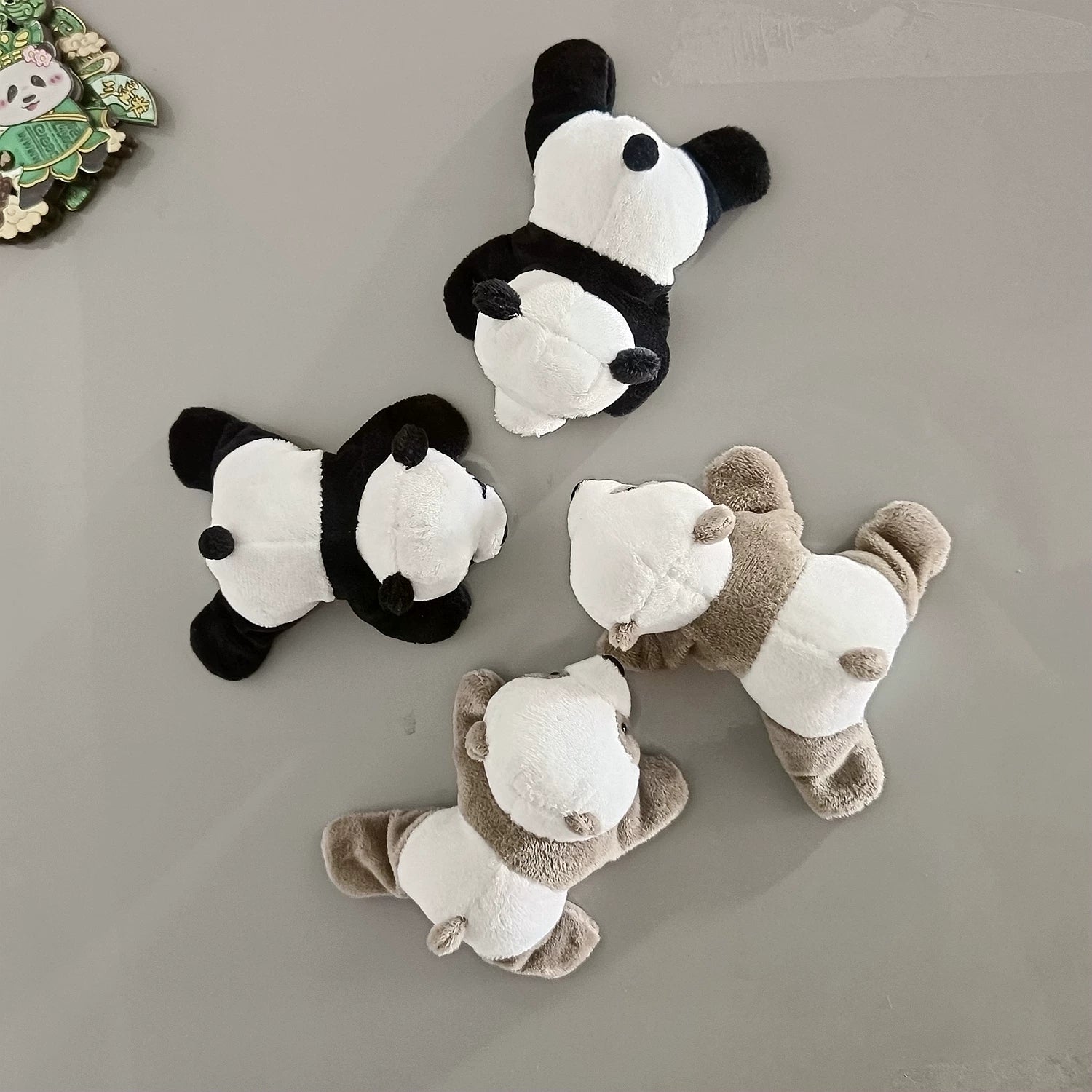 The "Lazy Hanger" Magnetic Plush Panda – 3D Fuzzy Fridge Magnet & Decor (12cm)
