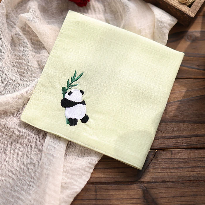 Embroidered Panda Baby Wrap Napkin – Soft Cotton Cloth for Baby Care & Gentle Daily Use