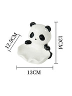 Panda Ceramic Soap Dish – Lotus Leaf Drain Tray, Cute Bathroom Organizer