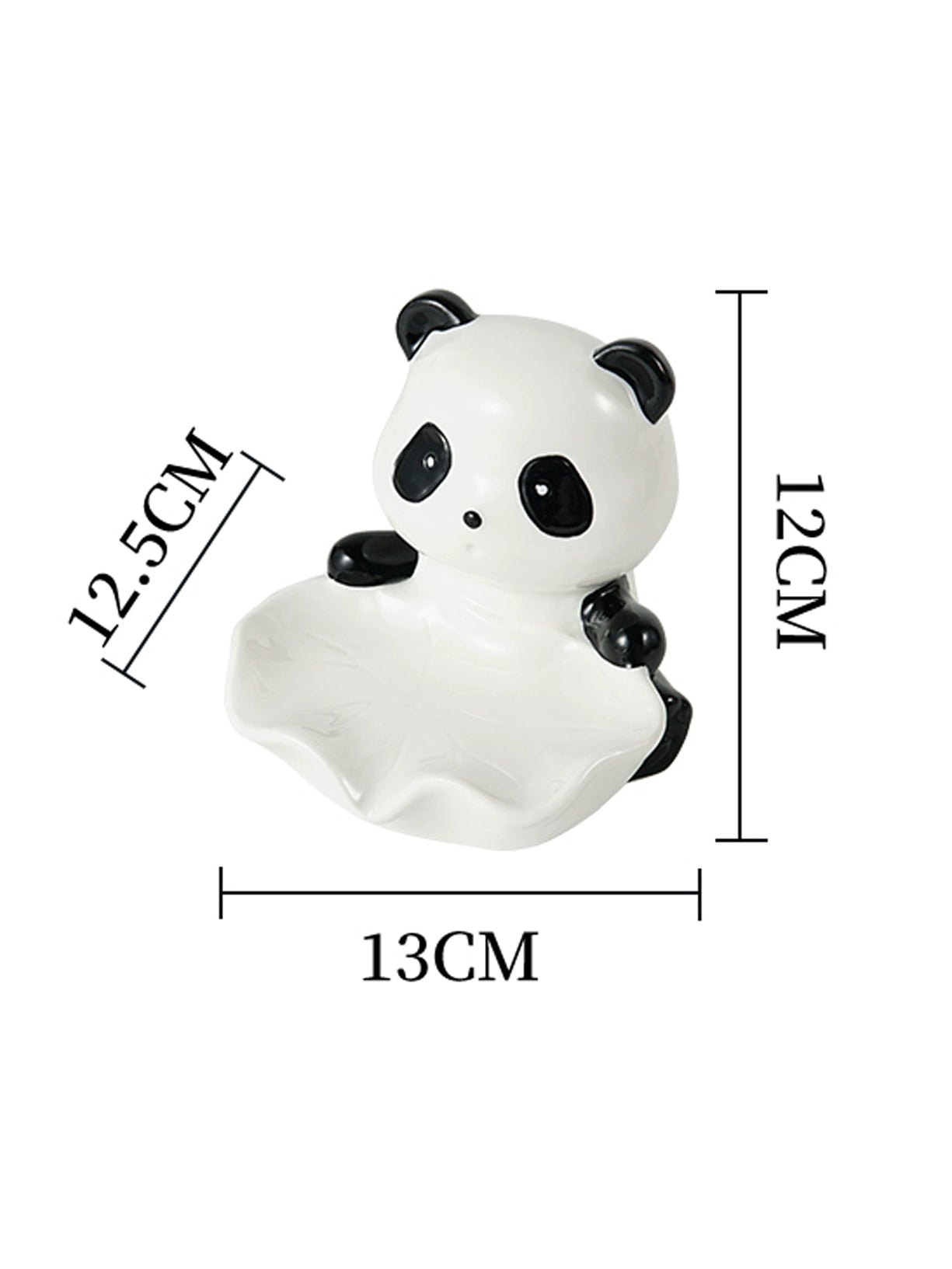 Panda Ceramic Soap Dish – Lotus Leaf Drain Tray, Cute Bathroom Organizer