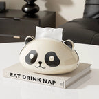 Panda & Capybara Tissue Box – Cute Cartoon Animal Holder for Home & Car