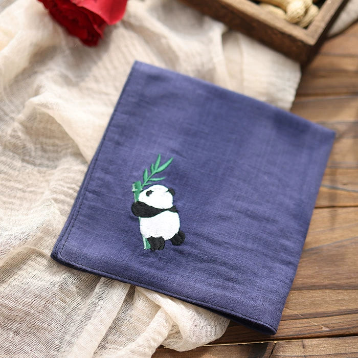 Embroidered Panda Baby Wrap Napkin – Soft Cotton Cloth for Baby Care & Gentle Daily Use