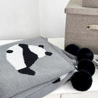 Cozy Panda Knit Blanket – Soft, Warm & Kawaii Home Throw