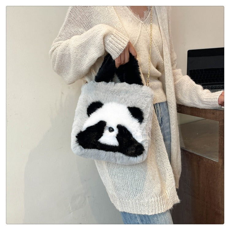 Plush Panda Shoulder & Hand Bag