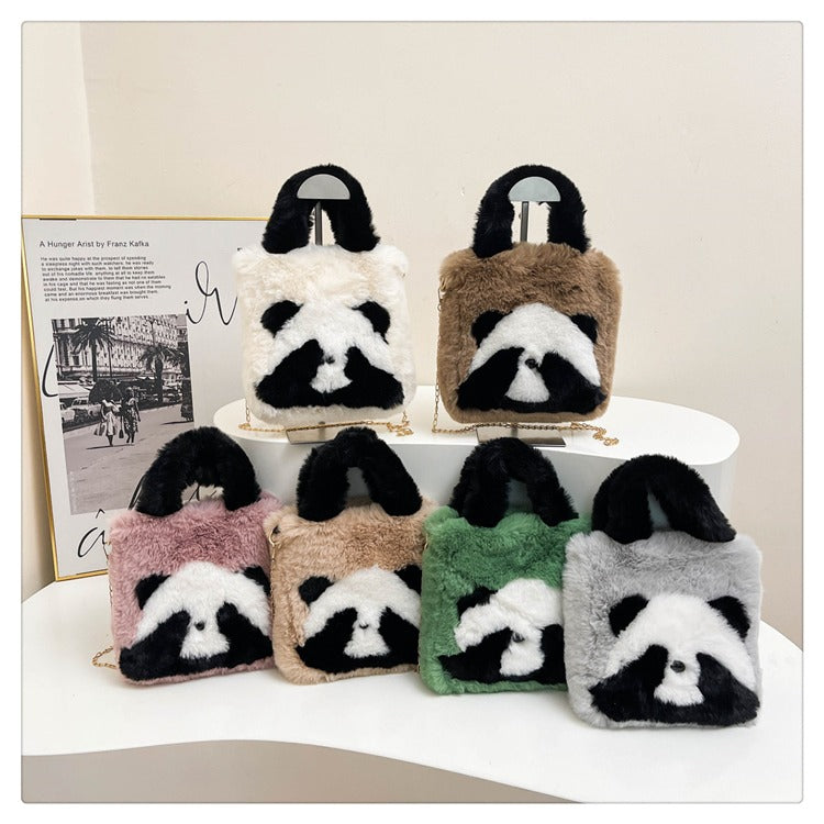 Plush Panda Shoulder & Hand Bag