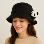 Panda Plush Bucket Hat – Cozy & Cute Winter Essential
