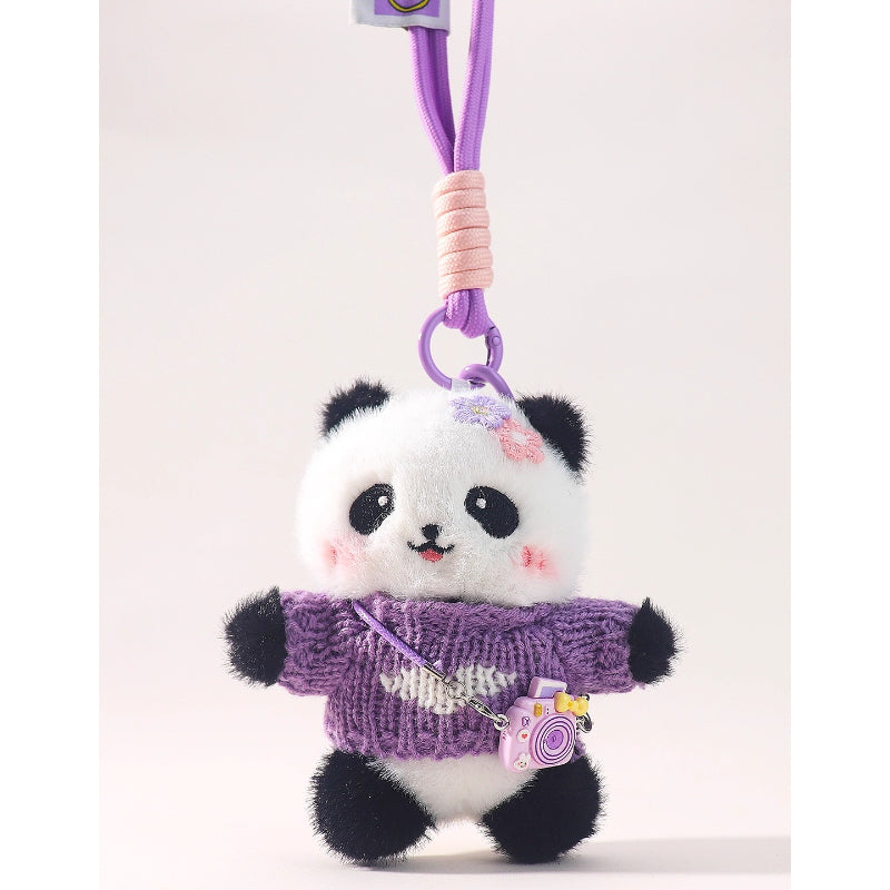 Panda Plush Charm Keychain - Cute Bag & Phone Accessory