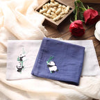 Embroidered Panda Baby Wrap Napkin – Soft Cotton Cloth for Baby Care & Gentle Daily Use