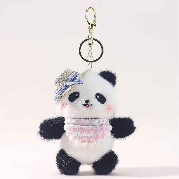 Panda Plush Charm Keychain - Cute Bag & Phone Accessory