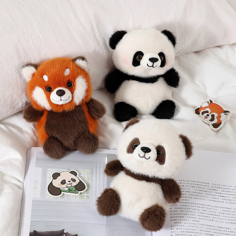 Cuddly Panda & Red Panda Plush Toy – Soft & Adorable Companions
