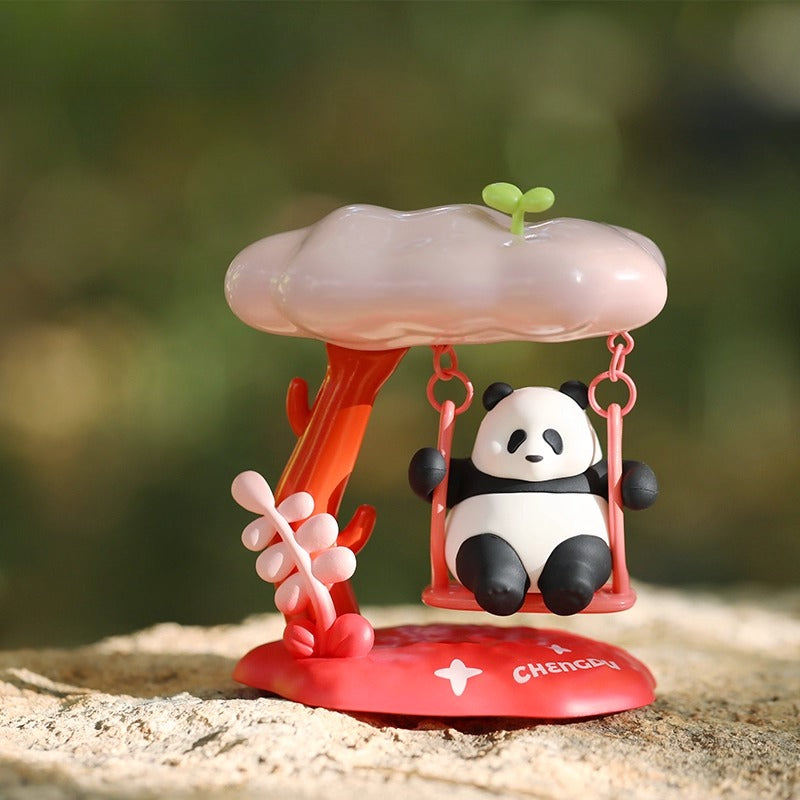 Happy Swinging Panda Dashboard Ornament | Cute Kawaii Car Decor