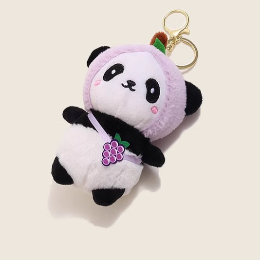 Couple Panda Plush Charms - Matching Keychain Set for Lovers