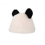 Panda Plush Hat with Cute Ear Accents