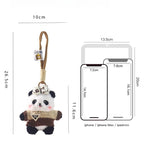 Panda Plush Charm Keychain - Cute Bag & Phone Accessory