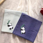 Embroidered Panda Baby Wrap Napkin – Soft Cotton Cloth for Baby Care & Gentle Daily Use