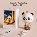 Ultimate Panda Room Decor Bundle: Hot Air Balloon Lamp + 3 Meters LED Fairy String Lights With Steady/Flash Modes